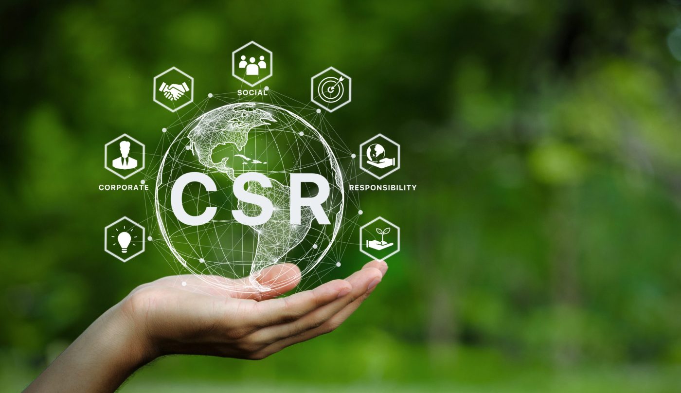 Csr Icon Concept In The Hand For Business And Organization, Corp